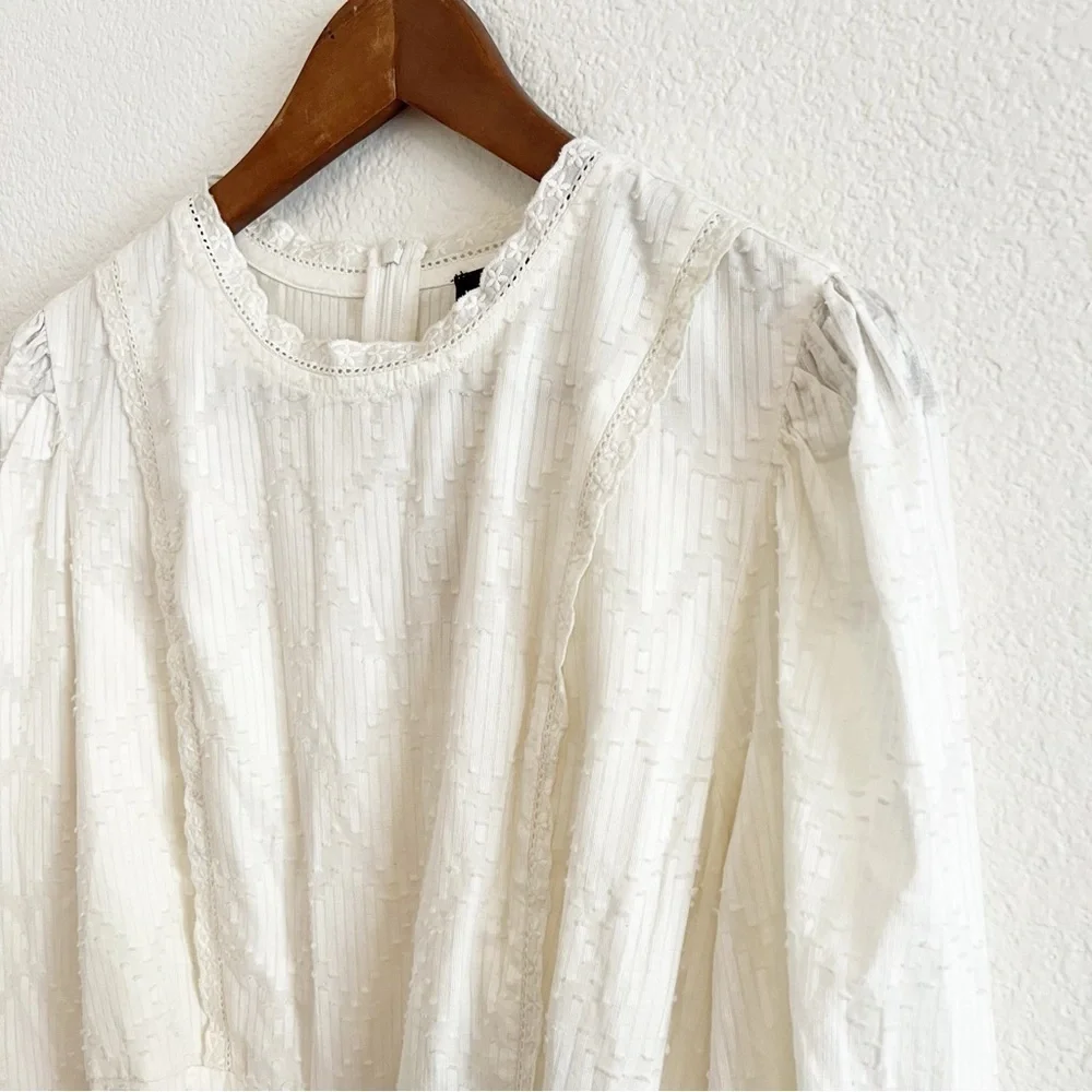 J. Crew NWT  Puff Sleeve Wrap Dress 100% Cotton Size M